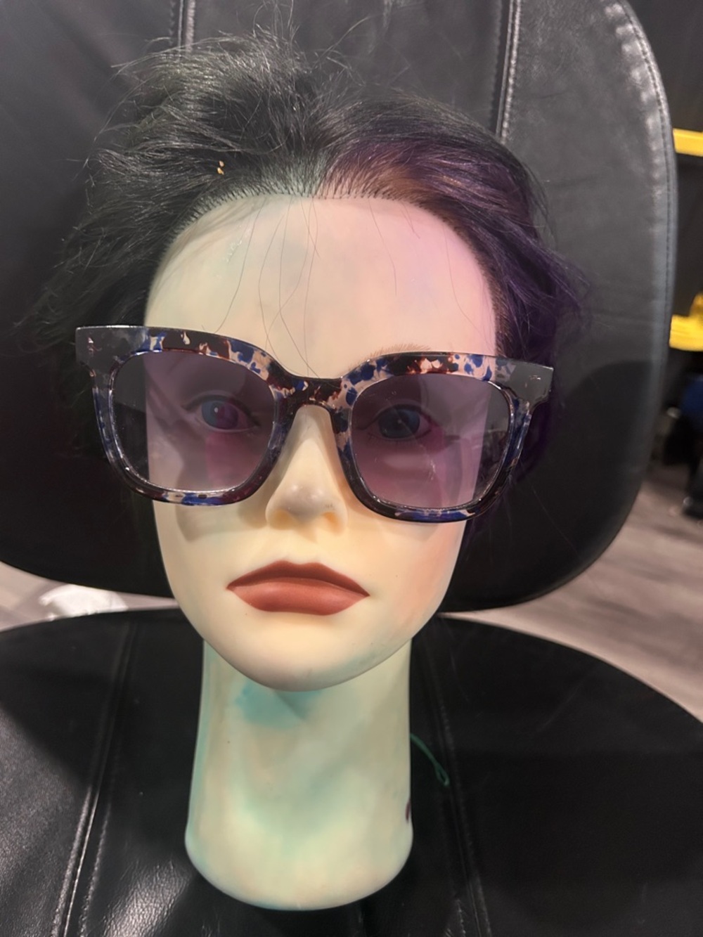 Aj Morgan Tortoiseshell Sunglasses with Purple Lenses